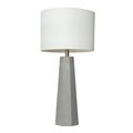 All The Rages All the Rages LT3324-WHT Concrete Table Lamp with Fabric Shade LT3324-WHT